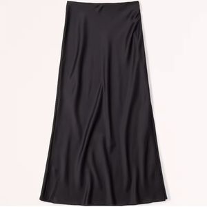 NWT Abercrombie & Fitch Elevated Satin Slip Midi/Maxi Skirt Sz M